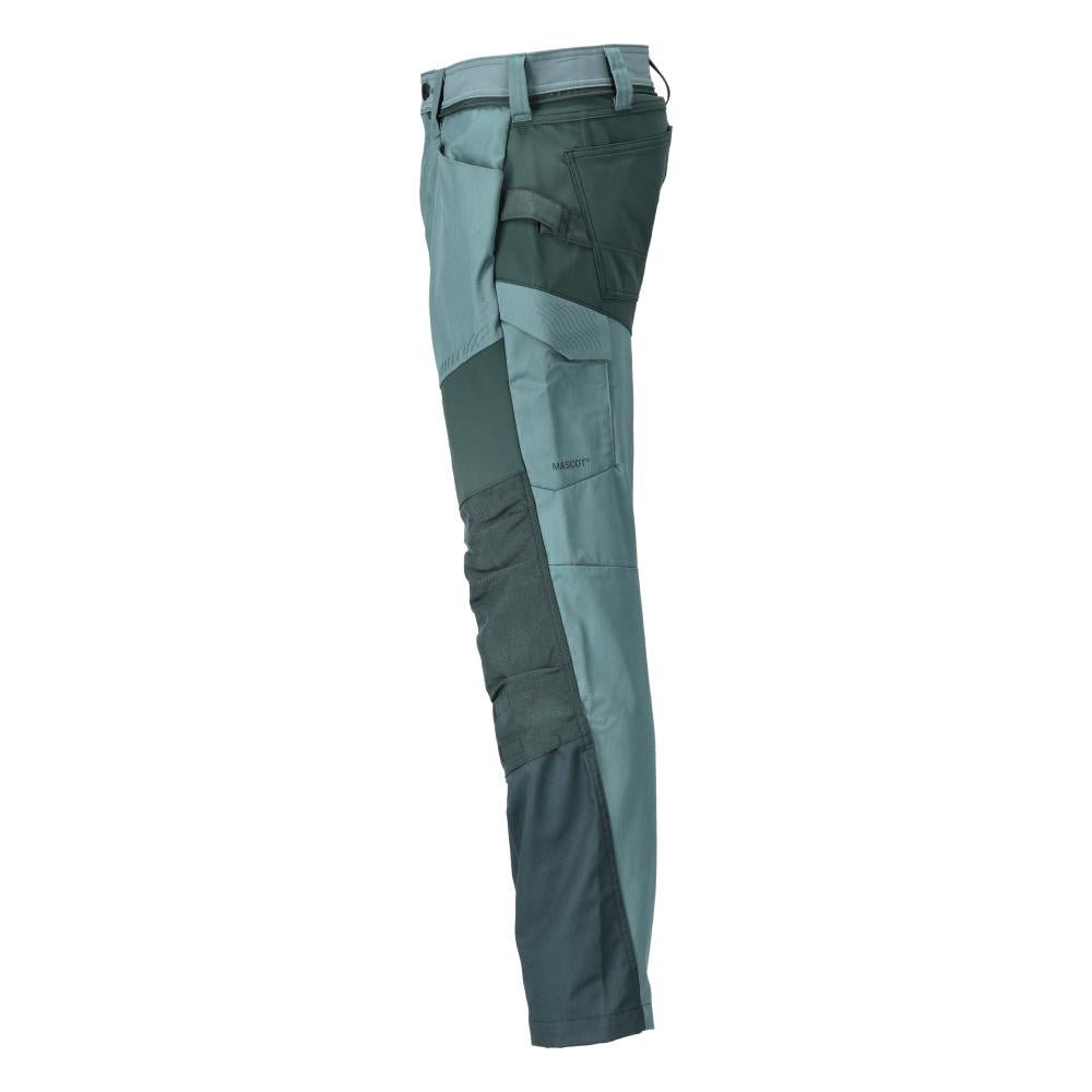 Trousers with knee pockets trousers, light forest green/forest green