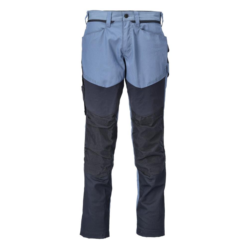 Trousers with knee pockets trousers, stone blue/black-blue