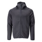 Fleece sweater, hood, zipper microfleece jacket, black-blue
