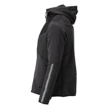 Fleece sweater, hood, zipper microfleece jacket, black