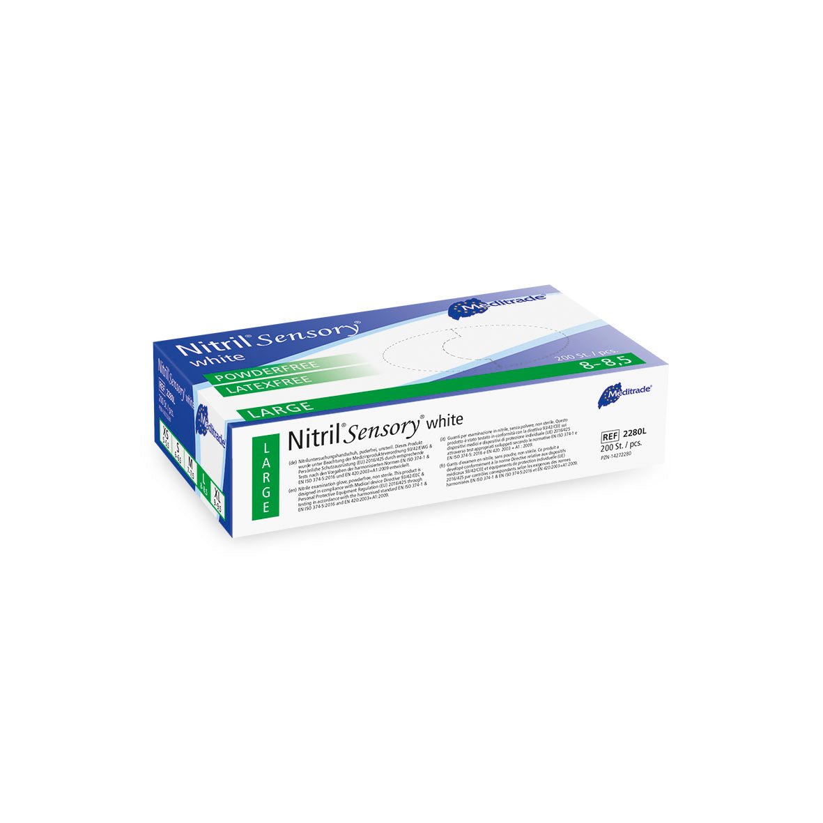 Meditrade Nitrile Sensory white