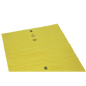 A flat yellow plastic film, EMIL DEISS KG (GmbH + Co.) DEISS 23005 - 700x1100x0.1 mm yellow (200 pieces), with recycling symbols and the number 65 in black on a white background.