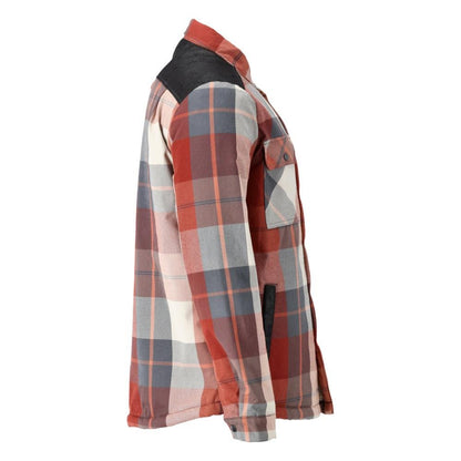Shirt, checked, fiber fur lining, thermal shirt