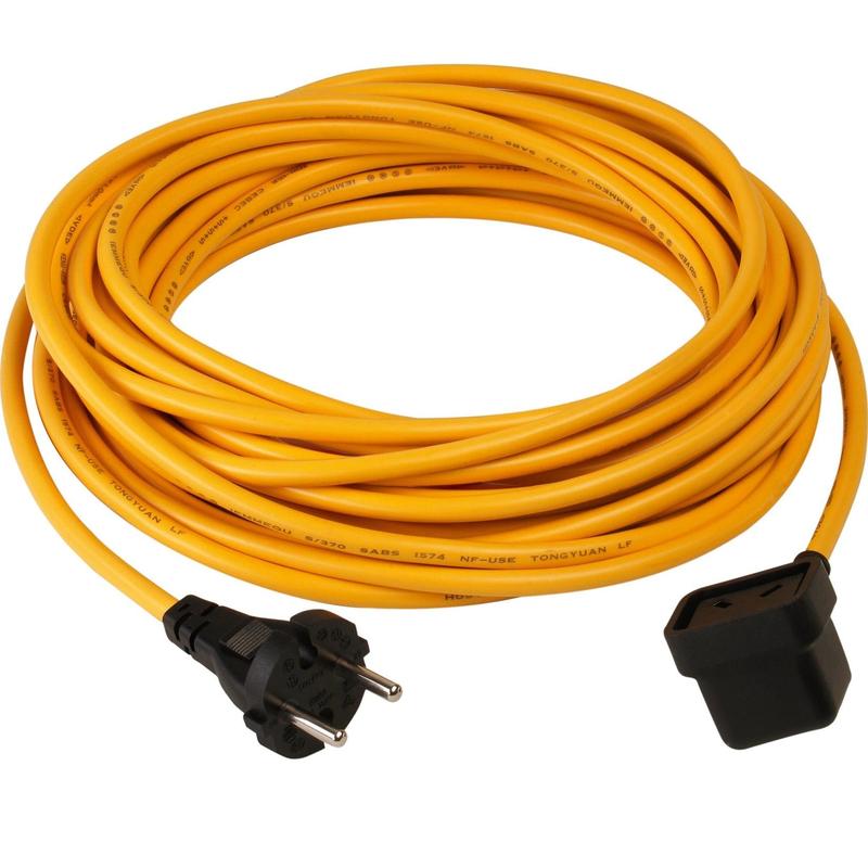 Numatic NuCable supply cable with plug, 3 x 1 mm² - 15 m long YELLOW | Pack (1 piece)