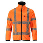Fleece pullover with zip microfleece jacket, hi-vis orange