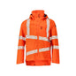 Hard shell jacket with light lining jacket, hi-vis orange