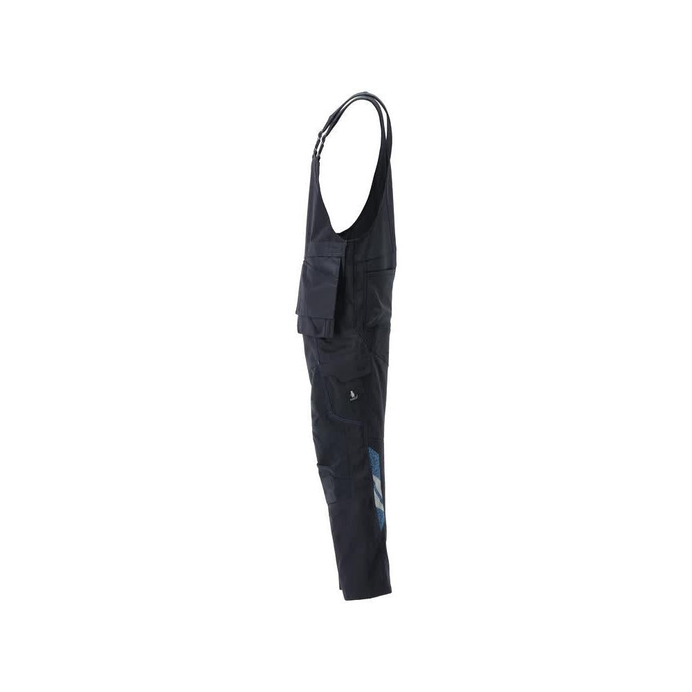 Dungarees, knee pockets, stretch inserts Dungarees, black-blue