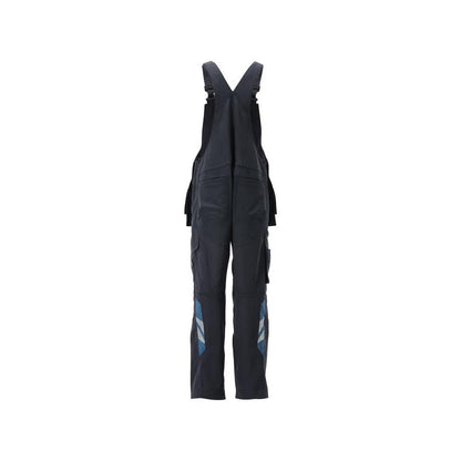 Dungarees, knee pockets, stretch inserts Dungarees, black-blue