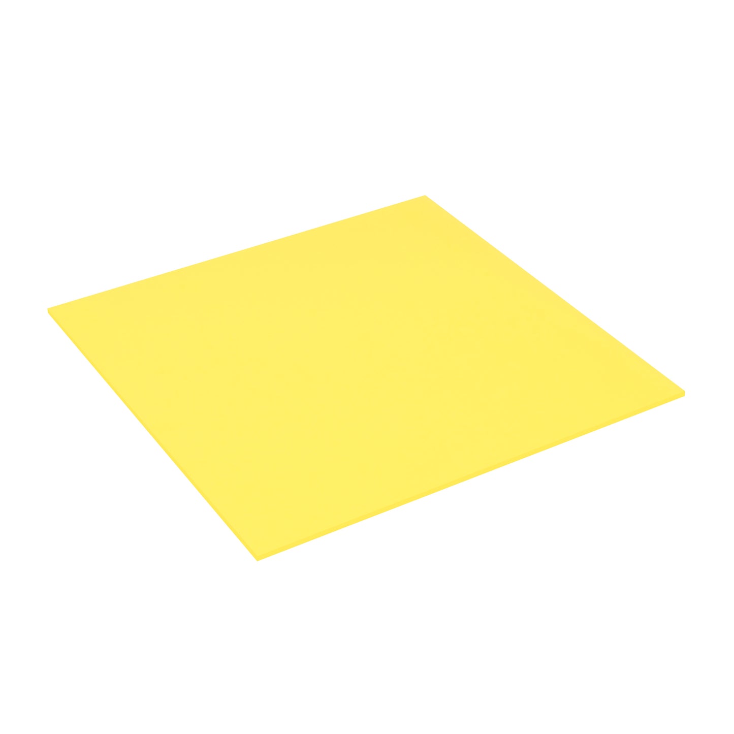 A single Post-it® Super Sticky Big Note BN11-EU in Yellow, 279 x 279 mm, from 3M Deutschland GmbH stands at an angle on a plain white background, highlighting its three-dimensional form. The pad contains 30 sheets and is PEFC-certified.