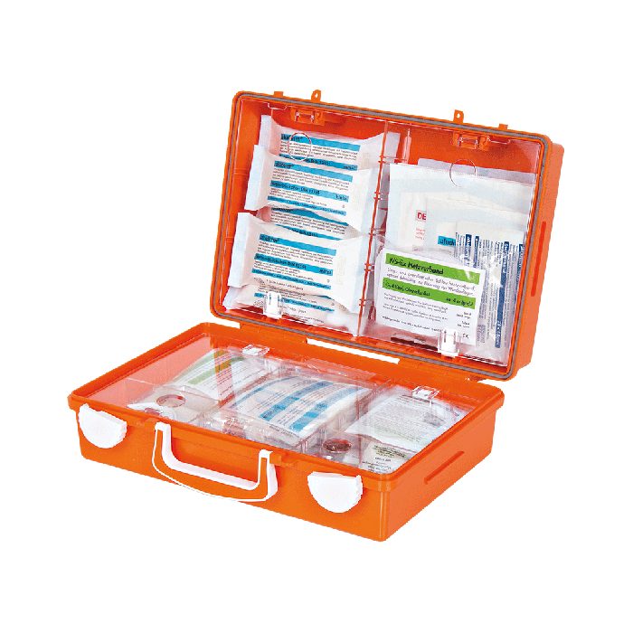 Erste-Hilfe-Koffer SN-CD orange mit Füllung Standard ERW DIN 13157