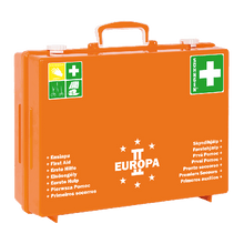 Erste Hilfe Koffer EUROPA II Orange gefüllt