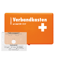 VBK KIEL KU-orange with standard DIN 13157 filling and resuscitation mask