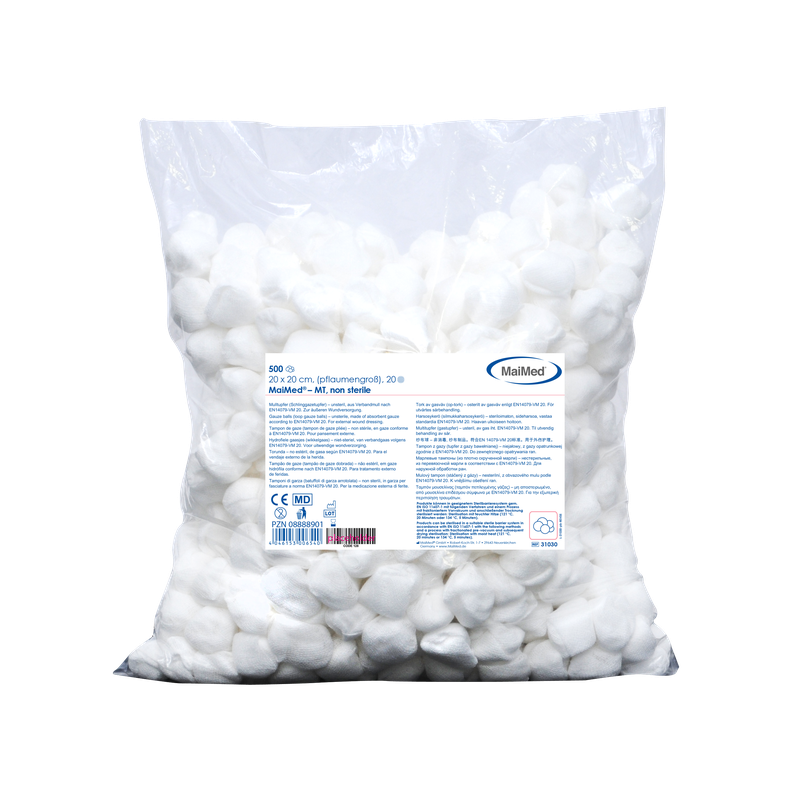 MaiMed-MT-unsterile gauze swabs, 500 pieces/foil bag