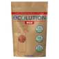 A brown resealable pouch with the inscription "Dr. Schnell ECOLUTION Milizid Sticks, powdered sanitary cleaner/lime remover (60 g)" from DR.SCHNELL GmbH & Co. KGaA displays icons: "CO2 reduced!", "-98% packaging waste", "20x 0.5L application solution" and a red spray bottle outline.