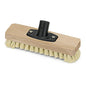 The Nölle Profi Brush Power Stick Scrubber (23 cm, Thermo-PET, heat-resistant) from Nölle Profi Brush Bürsten- & Pinseltechnik e.K. features stiff bristles, a wooden base, and a black plastic handle attachment.