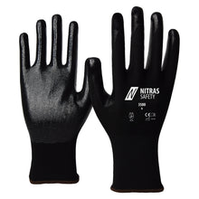 NITRAS nylon gloves, black
