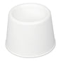 The Nölle Profi Brush WC-Pot (10 cm, white, plastic) from Nölle Profi Brush Bürsten- & Pinseltechnik e.K., ideal for hygiene items like the toilet brush, features a wide base and a narrow opening - perfect for the bathroom.