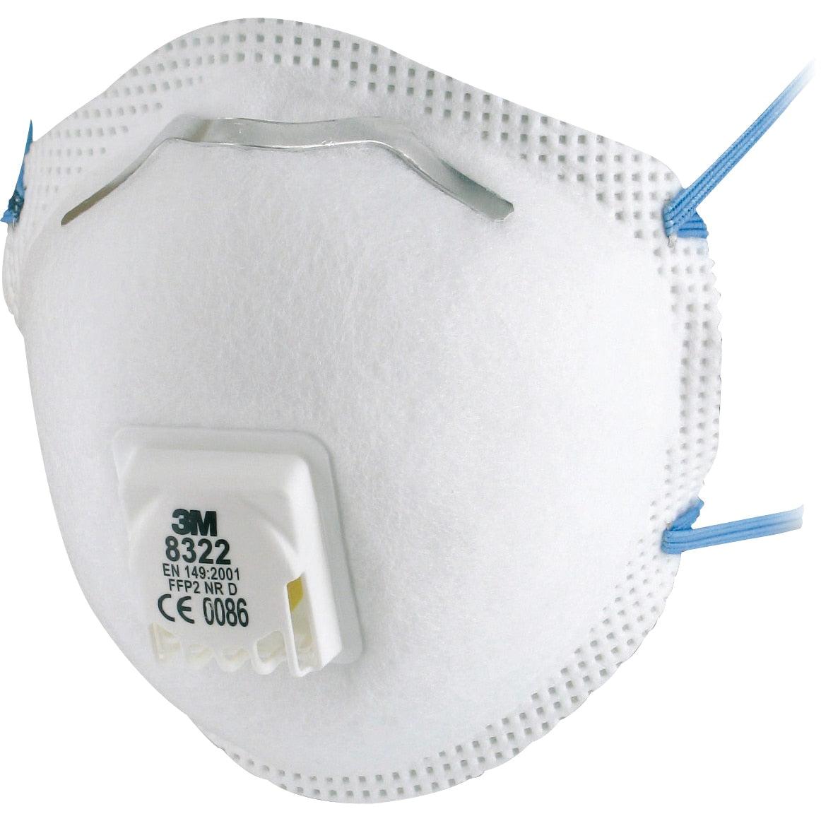3M™ particle mask, FFP2, with valve, 8322 | Carton (8 packs)