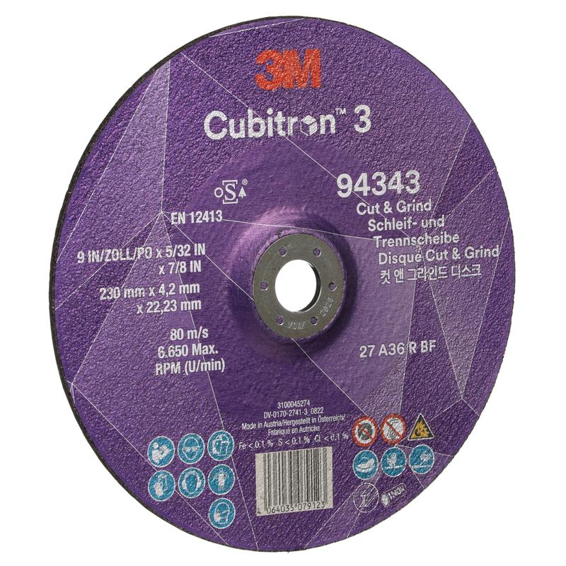 3M™ Cubitron™ 3 Cut and Grind grinding disc