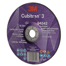 3M™ Cubitron™ 3 Cut and Grind grinding disc, 94542, 36+, T27, 180 mm x 4.2 mm x 22.23 mm, EN, 10/pack, 20 pieces/PU | Pack (10 pieces)