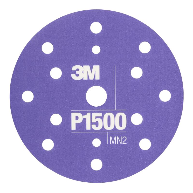 3M™ Hookit™ Flexible Sanding Disc 270J, 150mm, 15 Holes, P1500, 34423 | Carton (1 pack)