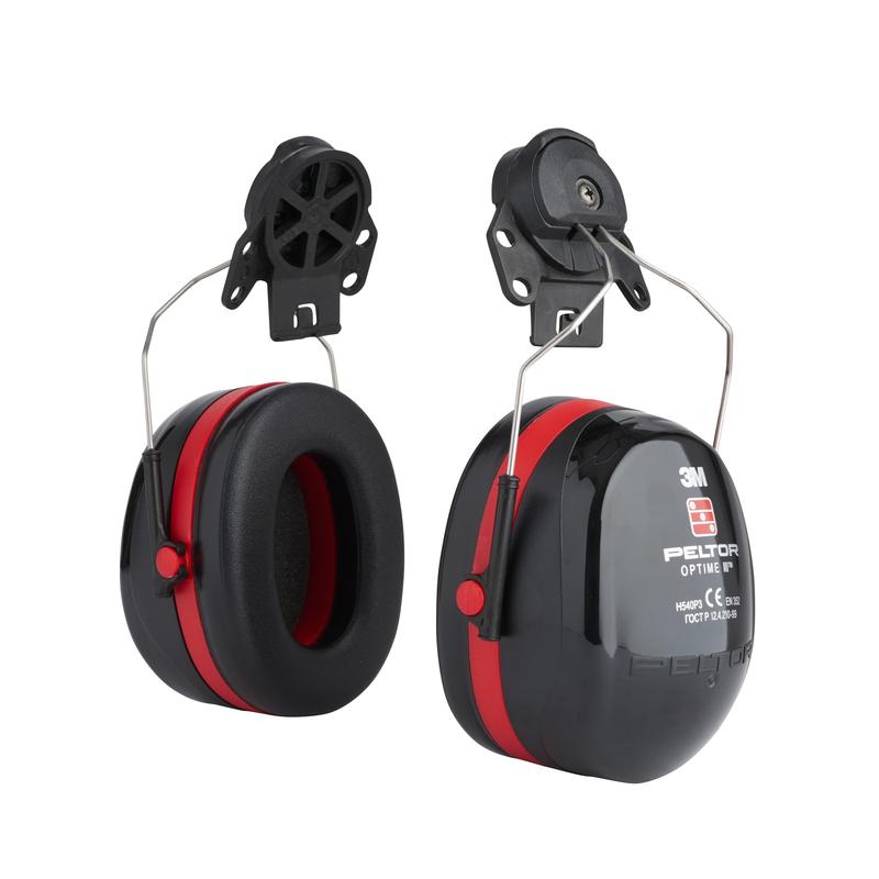 3M™ PELTOR™ Optime™ III Earmuffs, Black/Red, Helmet Mount, H540P3E-413-SV | Pack (1 piece)
