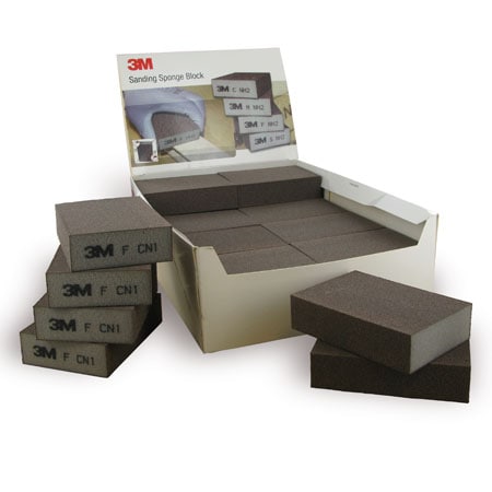3M™ Sanding Sponges, 100mm x 68mm x 26mm, MED, Four Sided | Pack (1 piece)