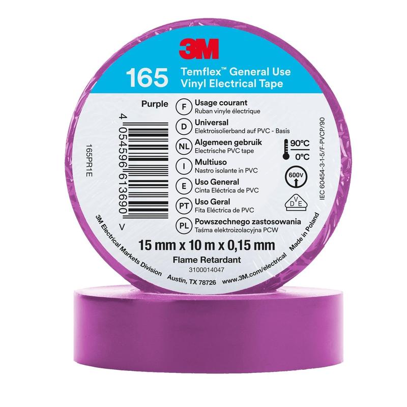 3M™ Temflex™ Vinyl Electrical Tape 165, Purple