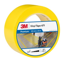 3M™ Soft PVC Tape 471, Yellow, 50mm x 33m, 0.14mm, Individually Packed | Pack (1 roll)