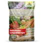 A 10 kg bag of Neudorff Shop Azet Garden Fertilizer with images of vegetables and herbs and a text highlighting the organic, long-lasting formula - perfect for fertilizing your plants.