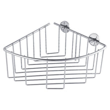 tesa baath+ Corner Storage Basket, Extra Deep, Includes Adhesive Solution