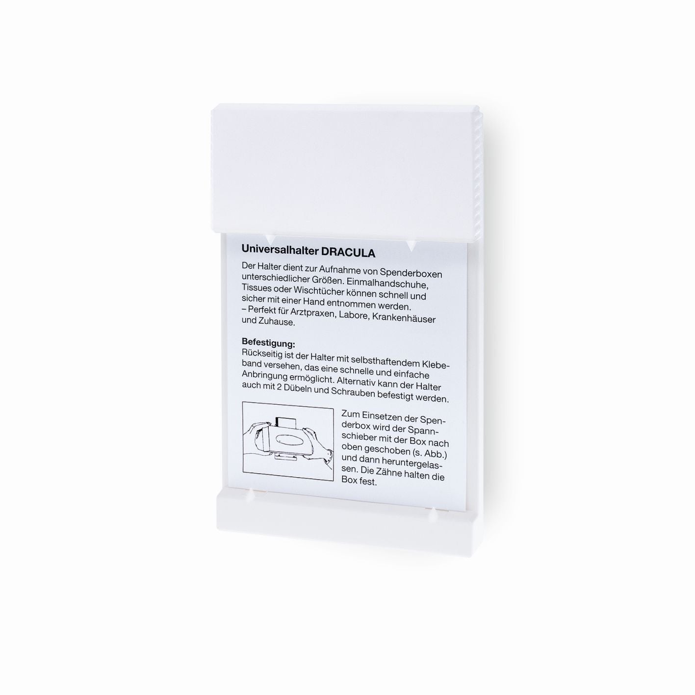 PS wall holder without print (white) | Pack (1 piece)