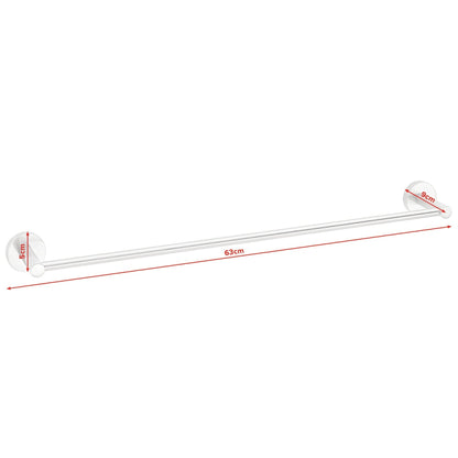 tesa Nooblesse Handtuchhalter 600cm, Edelstahloptik, inkl. Klebelösung – Abmessungen