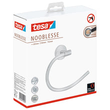 tesa Nooblesse Handtuchring, Edelstahloptik, inkl. Klebelösung