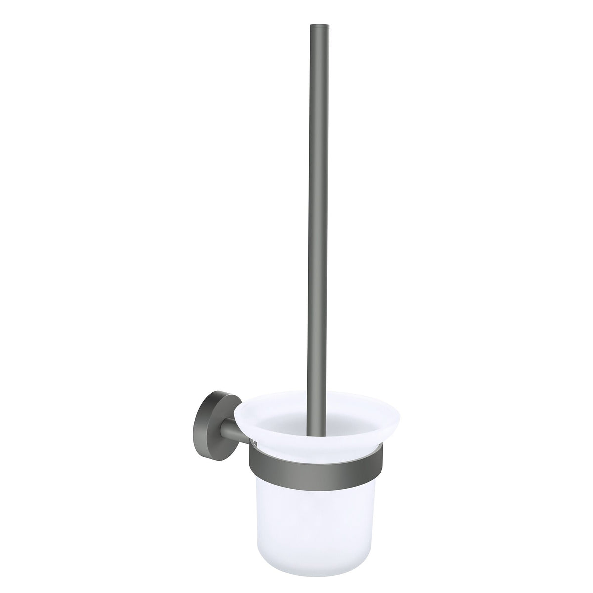 tesa MOON GREY WC-Bürstenhalter, grau matt, inkl. Klebelösung