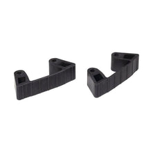 A black replacement rubber bracket from Diversey Deutschland GmbH & Co. OHG, suitable for items 7517427, 7517310, 7511293. Made of robust replacement rubber plastic with ribbed sides, angled arms, and two mounting holes. Package (1 piece).