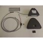 The IntelliTrail - mounting kit for swingo 350/455 from Diversey Deutschland GmbH & Co. OHG contains a black device with a cable, a triangular cover, four cable ties, a long gray cable with plugs, and a small fuse on a white base.
