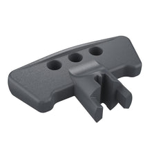 The Protect Trolley replacement key from Diversey Deutschland GmbH & Co. OHG is a gray plastic replacement key for the TASKI Protect Trolley, with three circular holes and a forked, notched extension. The package contains 1 piece.