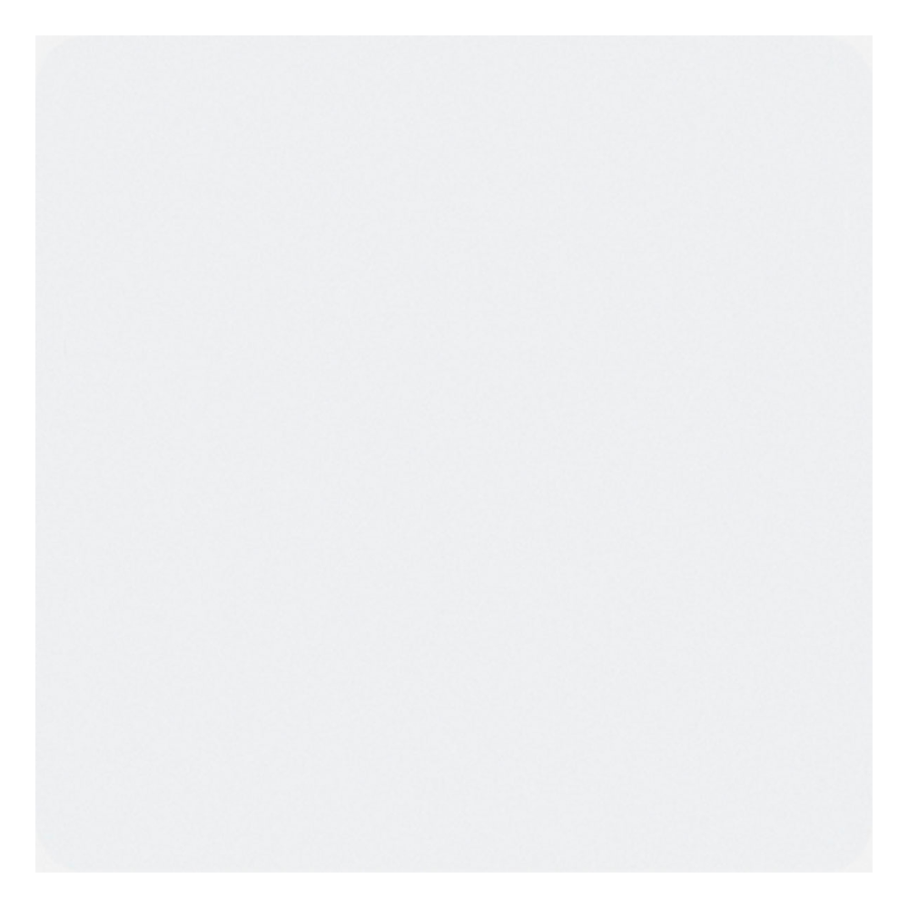 A light gray, minimalist, square card with rounded corners mimics the elegant design of the tissue coaster from Duni GmbH. Its smooth and even surface reflects the simplicity of a disposable mat and offers elegance without text or designs.