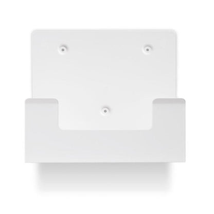 A white, rectangular Orkla Wound Care AB wall mount for eyewash case REF 51011042 (1 piece) with three screw holes and a front opening, depicted from above against a plain white background.
