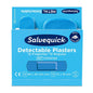 A blue box from Orkla Wound Care AB, "fingertip/normal blue detectable, 30 pieces/mine", contains 15 fingertip and 15 normal plasters. Metal detectable and ideal for use in the food industry. Pack (6 pieces).