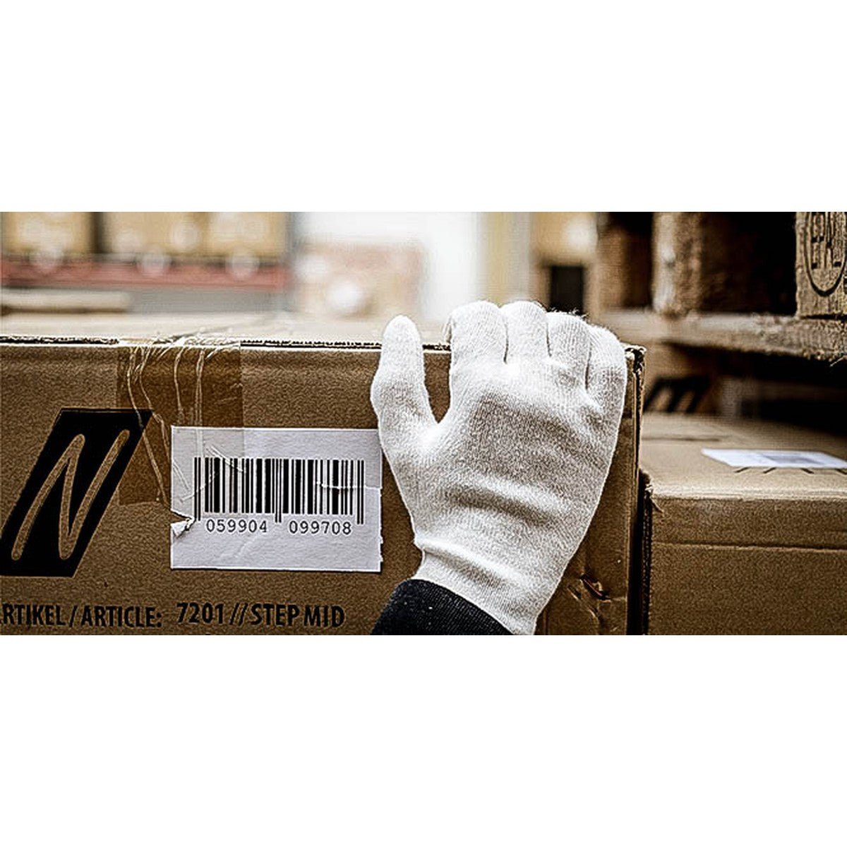 NITRAS cotton jersey gloves, natural cotton jersey | Pack (12 pairs)