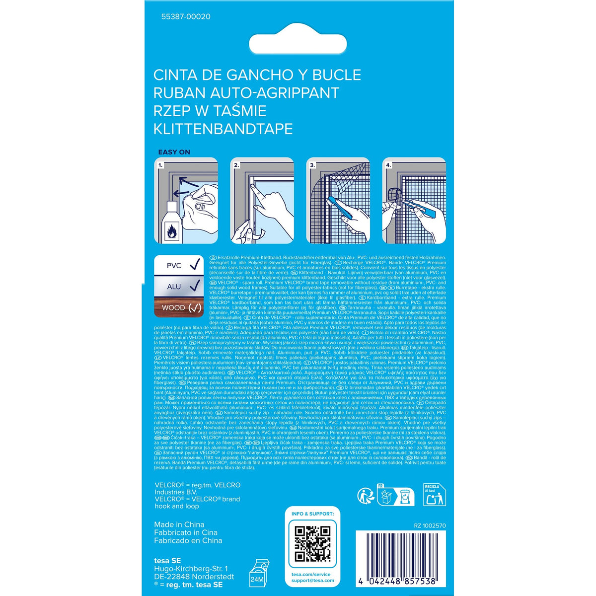 tesa INSECT STOP Klettband Premium, weiß
