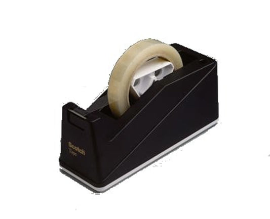 Der Scotch™ Tischabroller C10 von 3M Deutschland GmbH ist ein schwarzer Desktop-Tape-Abroller (1 Stück pro Packung) mit gezackter Metallschneide zum einfachen Abschneiden von transparentem Klebeband.