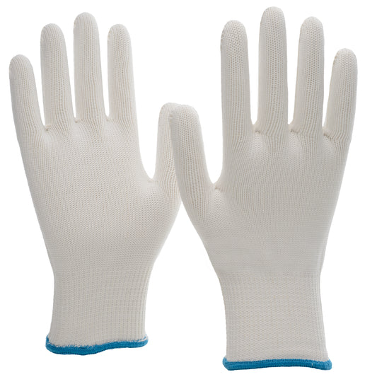 NITRAS knitted gloves, white
