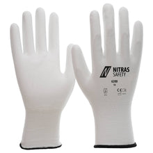 NITRAS nylon gloves, white