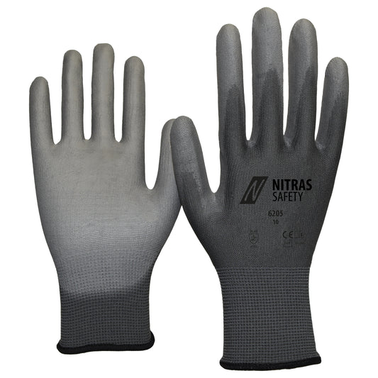 NITRAS nylon gloves, gray