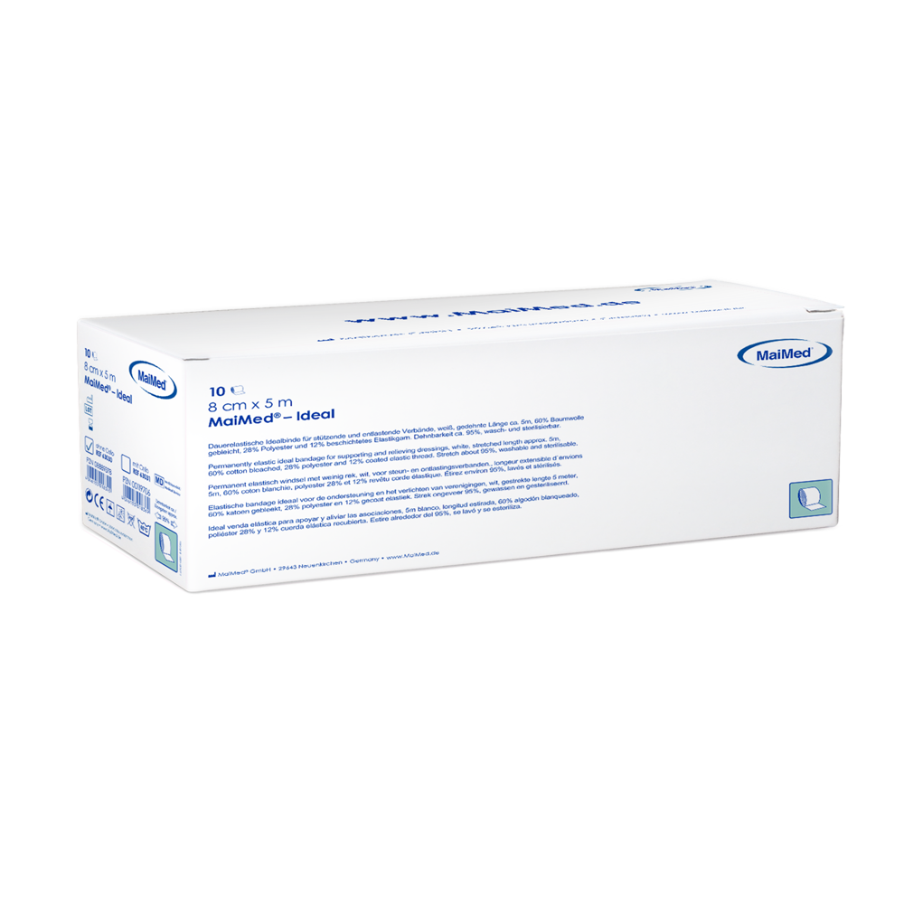 MaiMed-Ideal, without cello, white permanently elastic bandages
