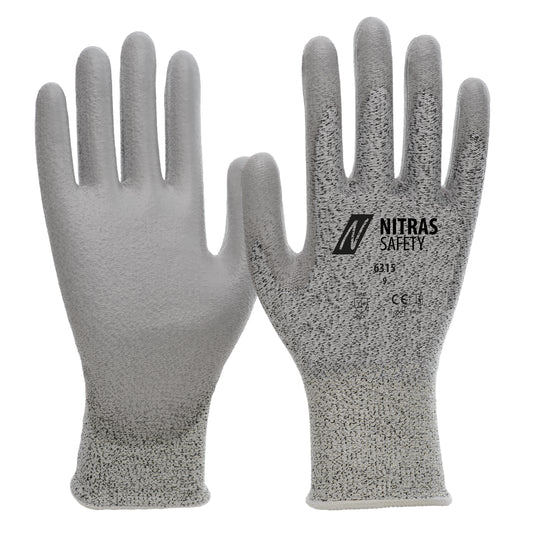 NITRAS cut protection gloves, gray