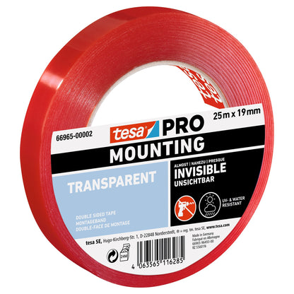 tesa PRO 66965 Mounting Transparent 25 m x 19 mm